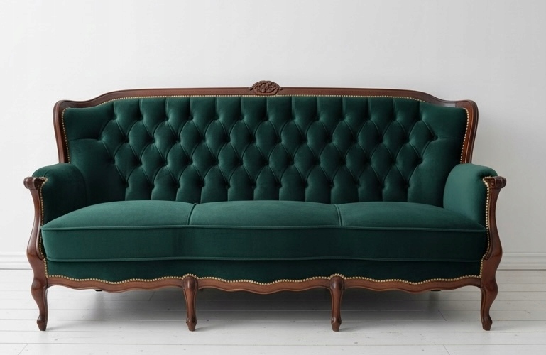 Piękna francuska sofa Ludwik po renowacji