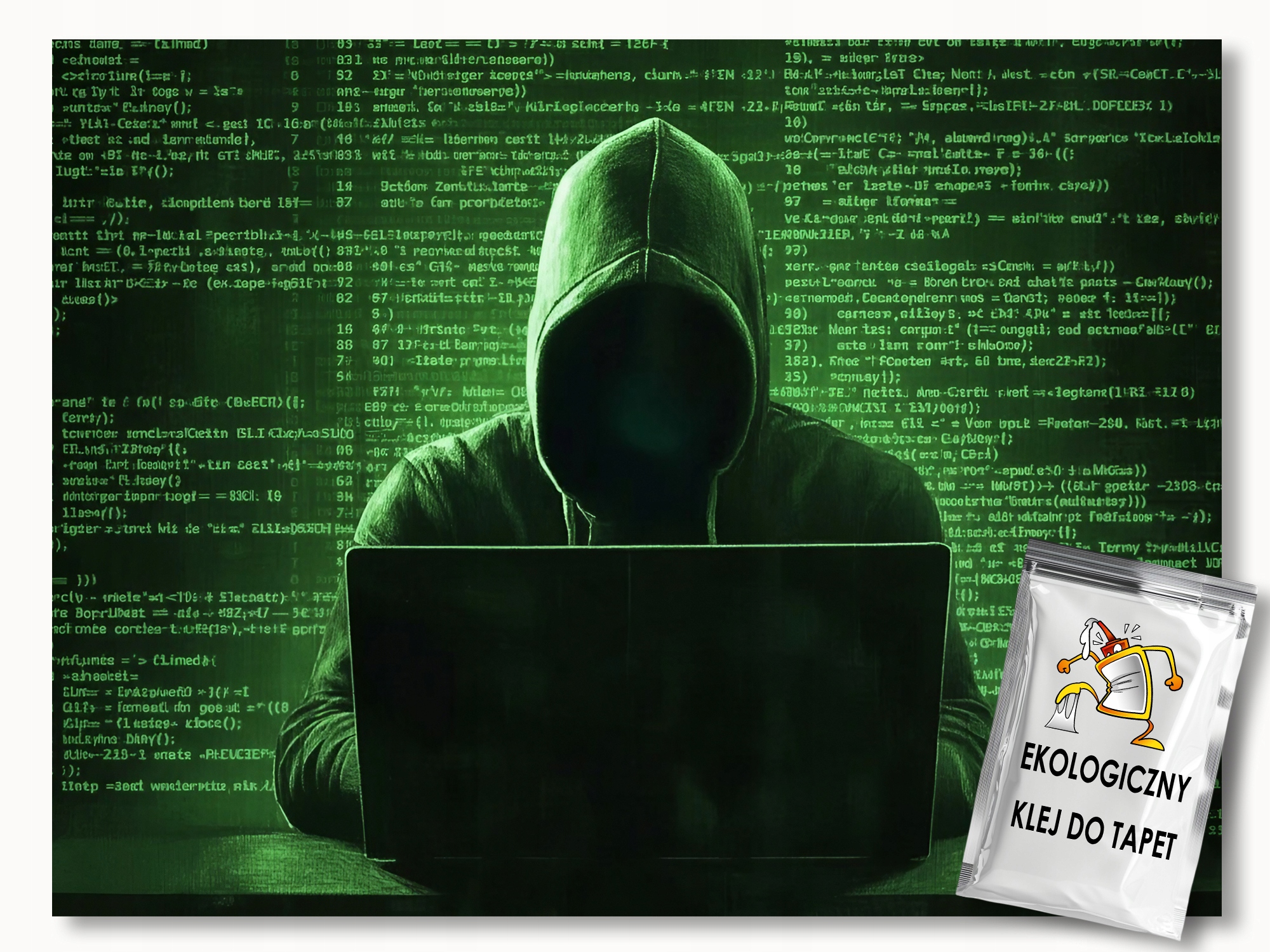 Fototapeta Flizelina It Program Kód Haker Notebook Matrix Styl 254x184 130g
