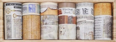 Washi Tape Zestaw 18 Szt/kpl Retro Dodatki Journal