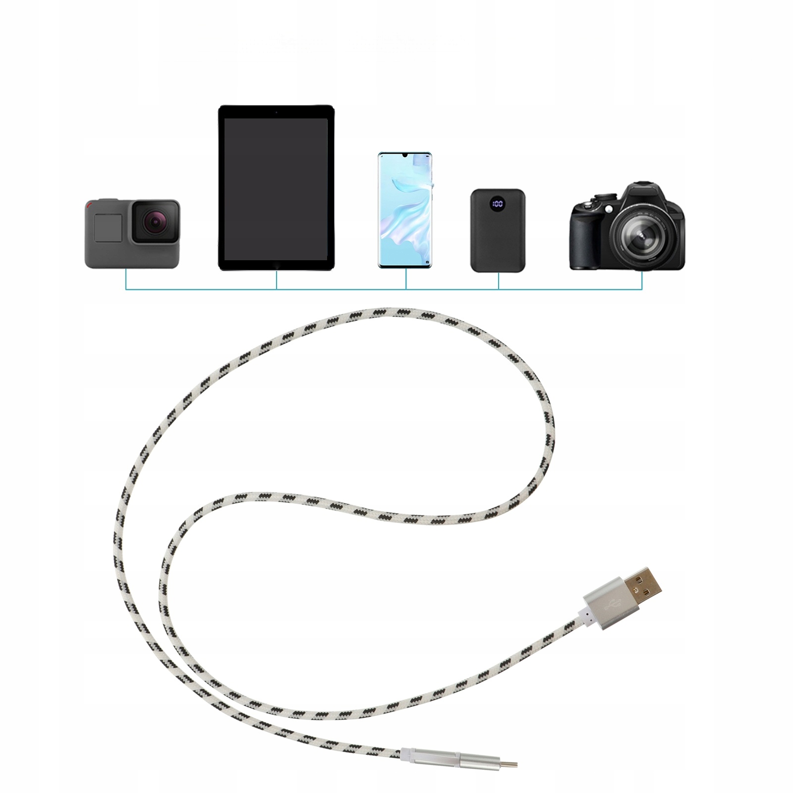 2 SZYBKIE KABLE USB TYP C DO ŁADOWANIA I PRZESYŁANIA DANYCH 2SZT Marka bez marki