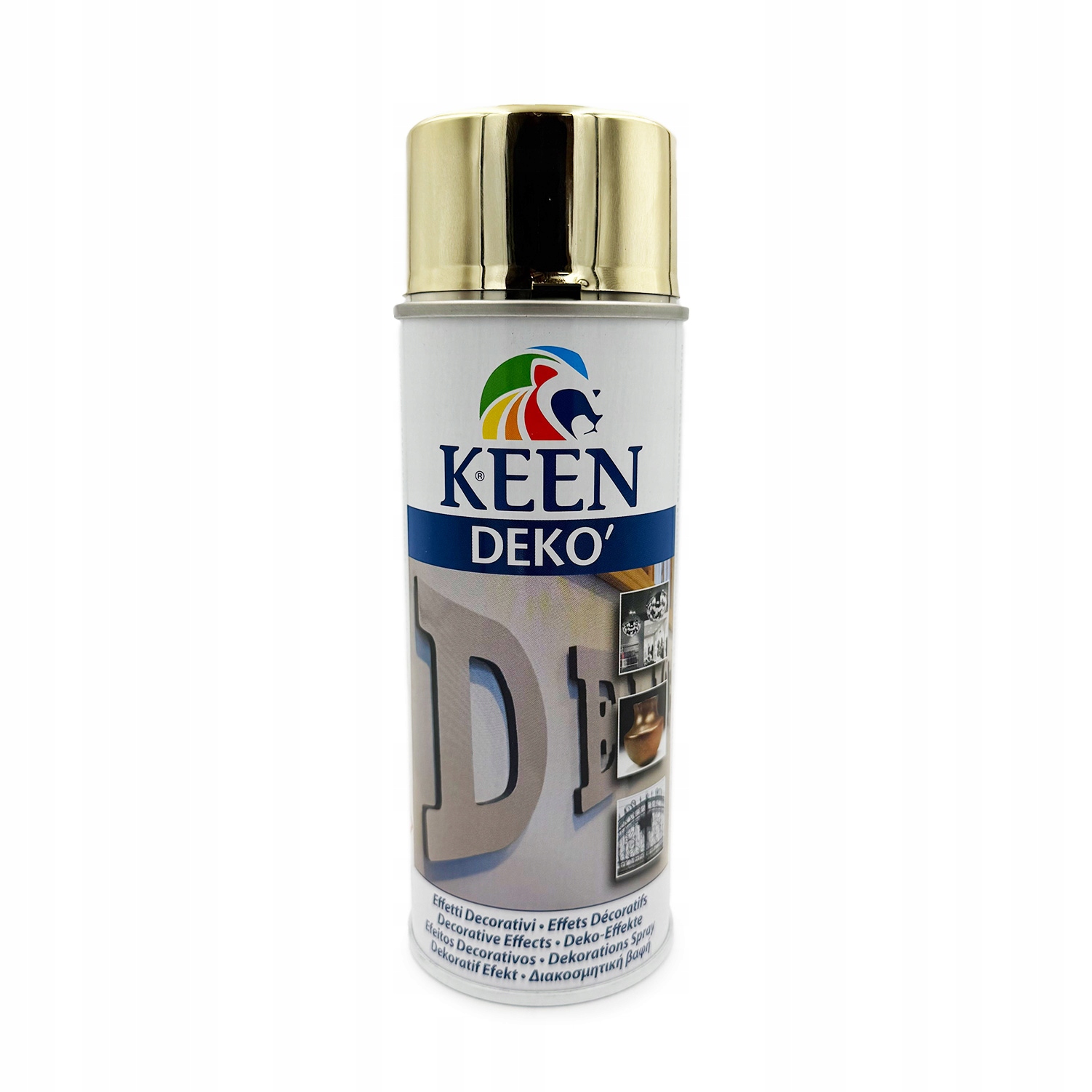 Farba akrylowa Keen Gold Chrome złoty 400ml spray