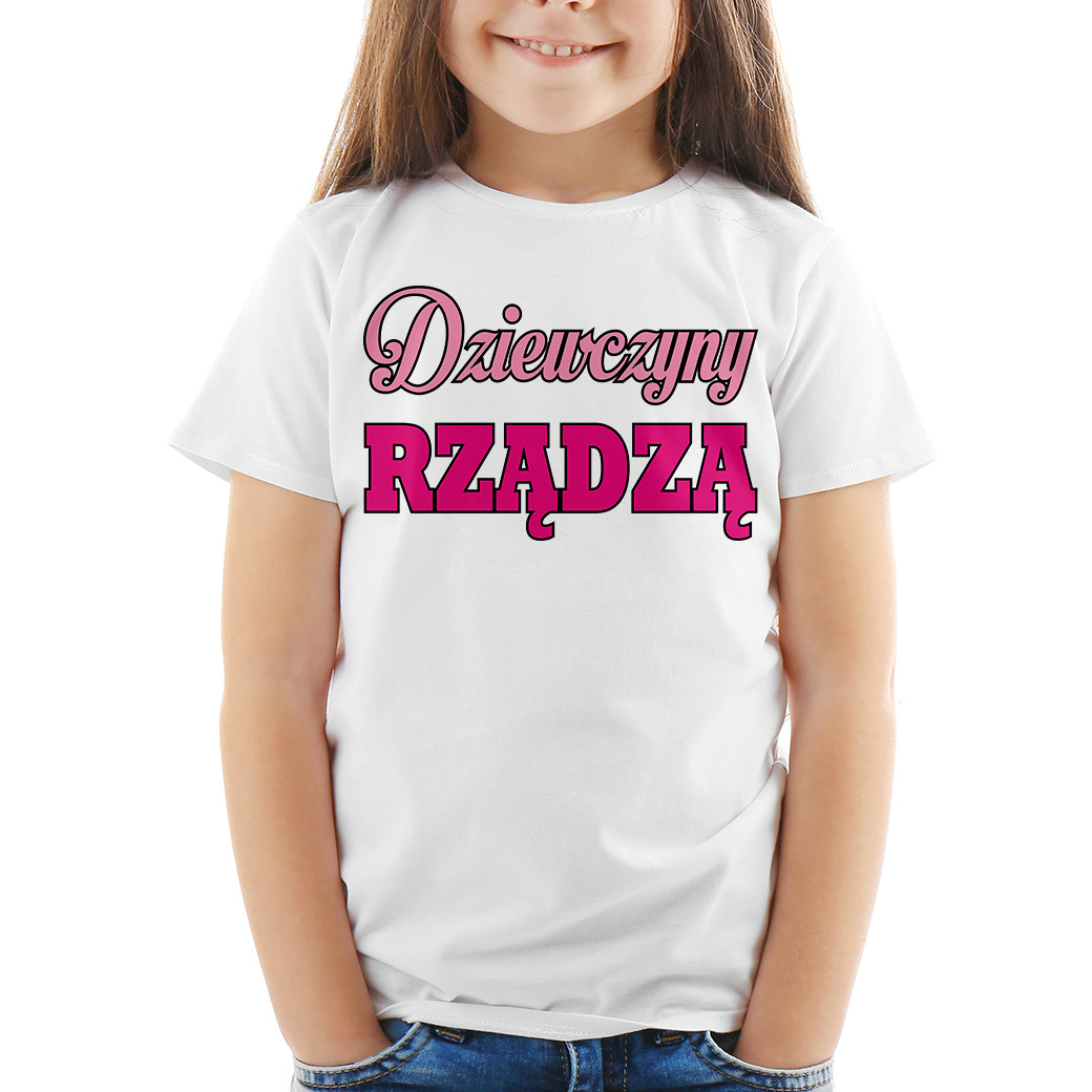 

Dziewczyny rządzą Koszulka dziecięca - róż 9-11