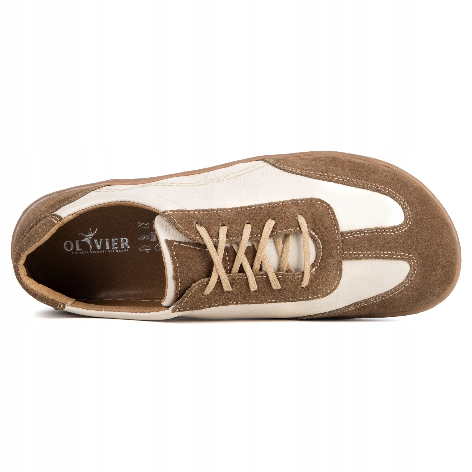 Pánské barefoot kožené boty Axis zero drop anatomická špička béžová 39