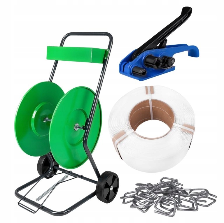 Zestaw pakowy 12 mm/2500m wozek napinacz taśma