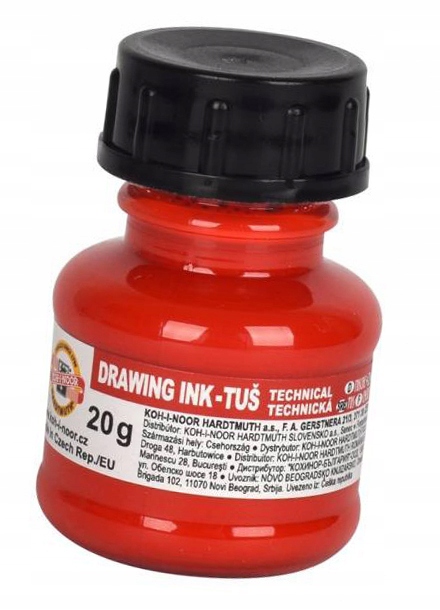 

Kin Art tusz kreślarski czerwony 20 g