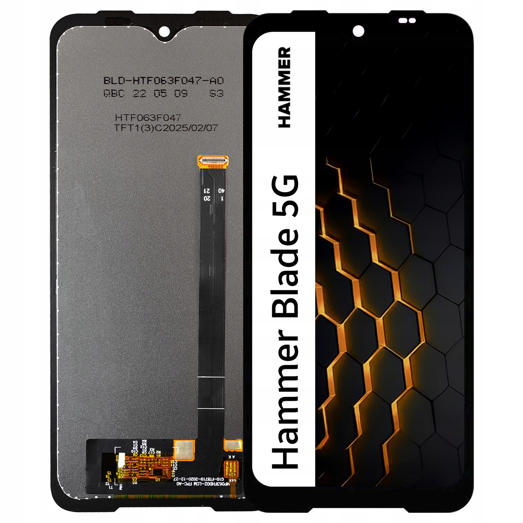 LCD pro Hammer Blade 5G Displej Digitizer Dotyk