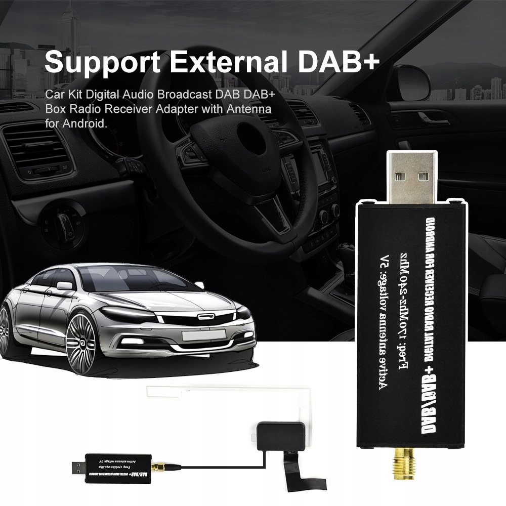 TUNER DAB ADAPTER DO RADIA Z SYSTEMEM ANDROID USB Marka Inna
