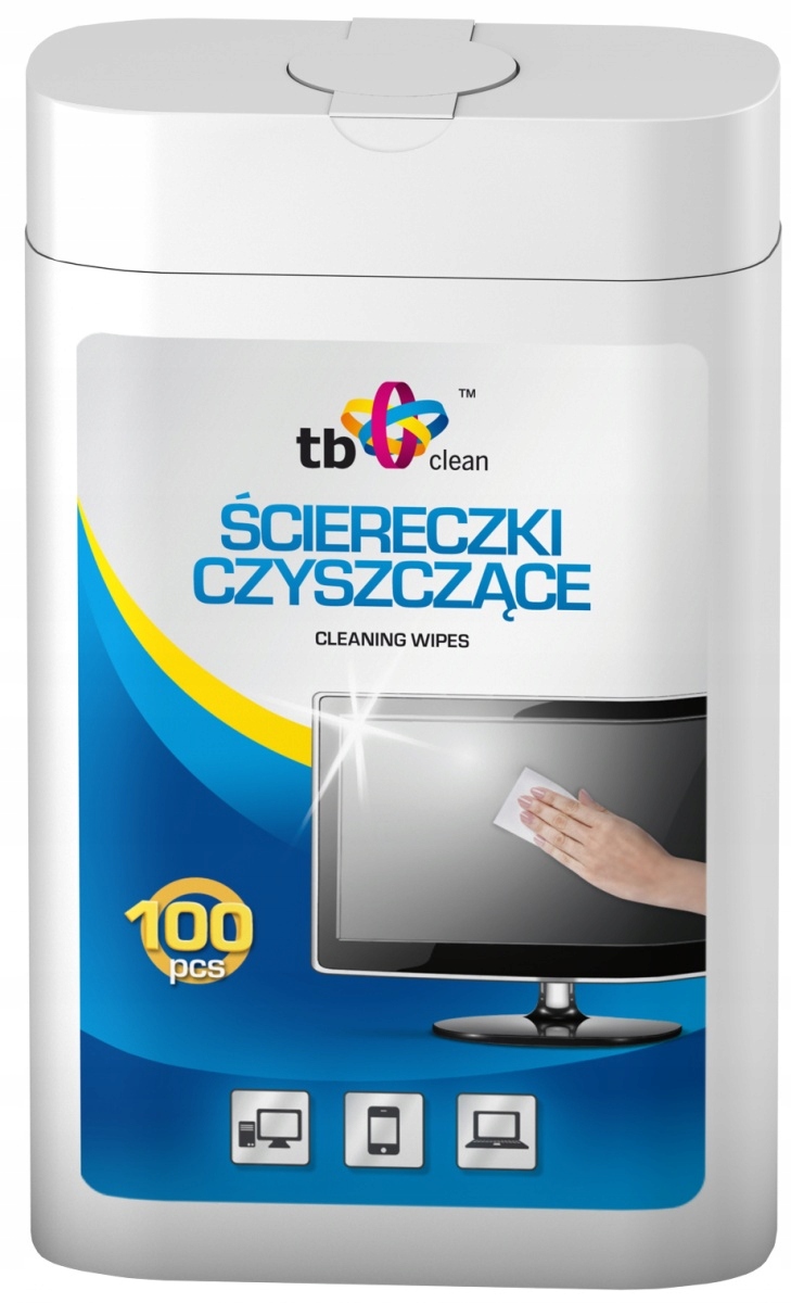 Tb chusteczki ściereczki nawilżone do LCD 100 szt.