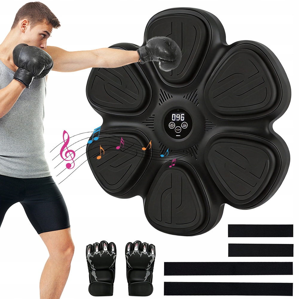 Elektronický boxerský štít Bluetooth Hudební Led počítadlo rukavice
