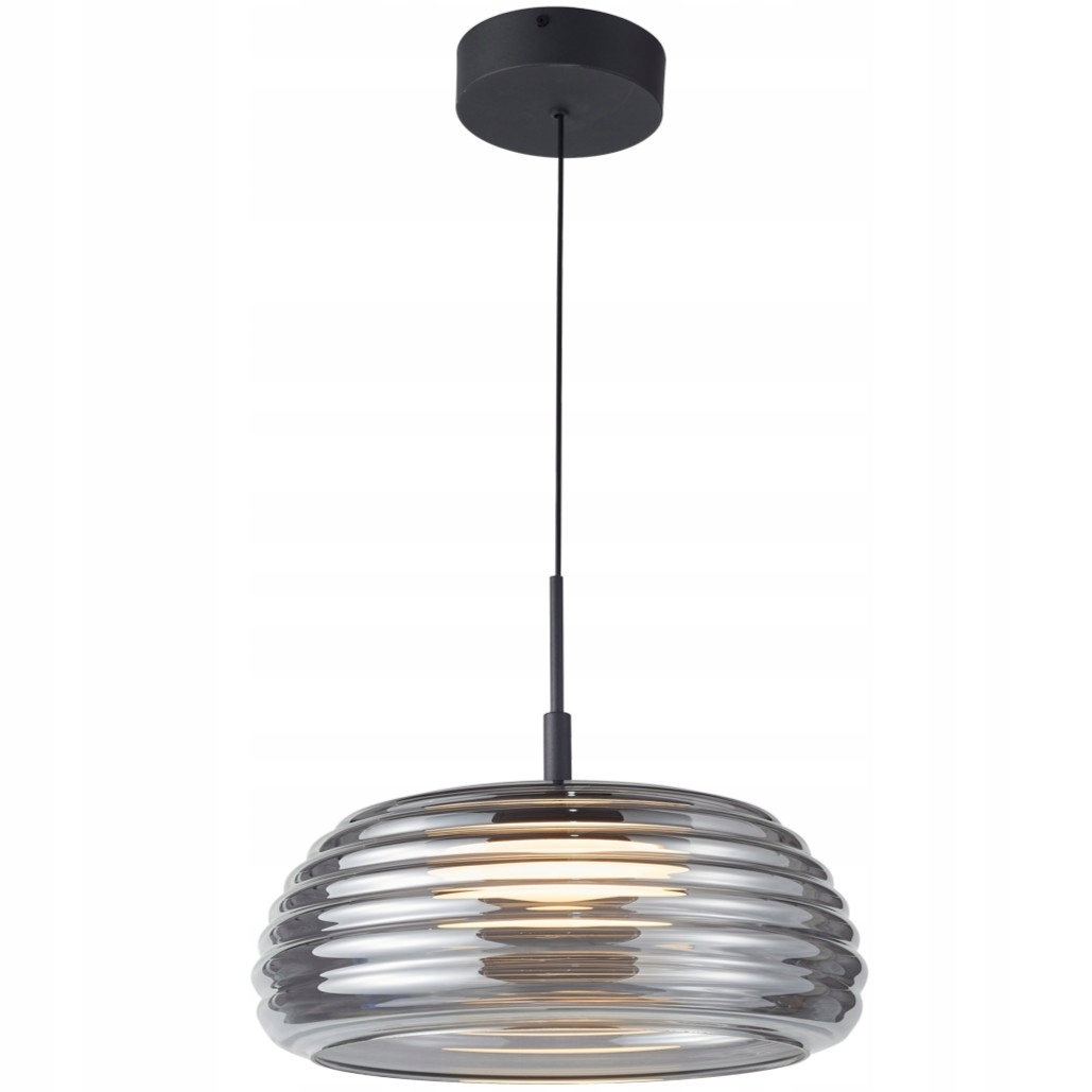 Lampa wisząca sufitowa czarna żyrandol Led ze ściemniaczem do salonu Loculi