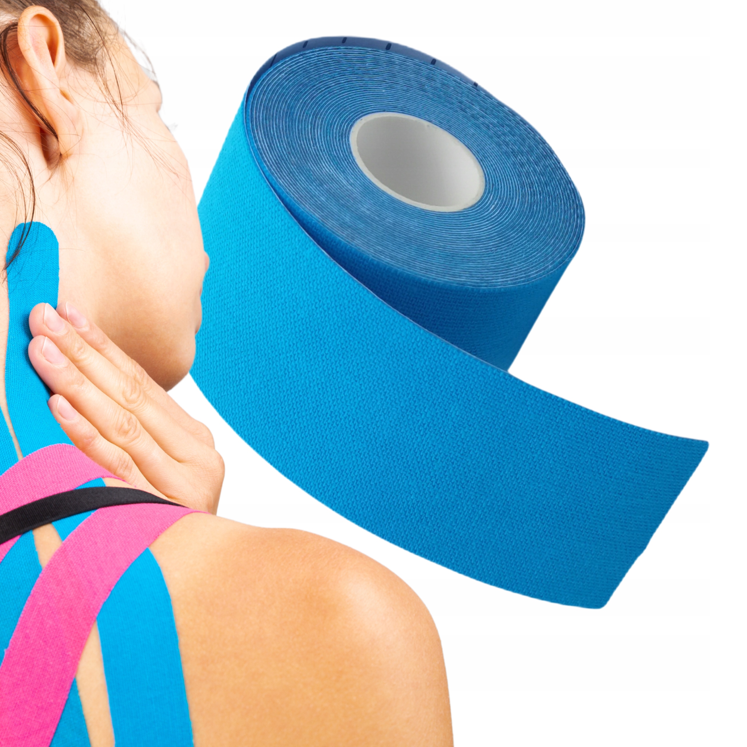 10x Taśma Plastry Kinesio Taping Tape Tejp Tejpy 5cm 5m Kinezjologiczna Set