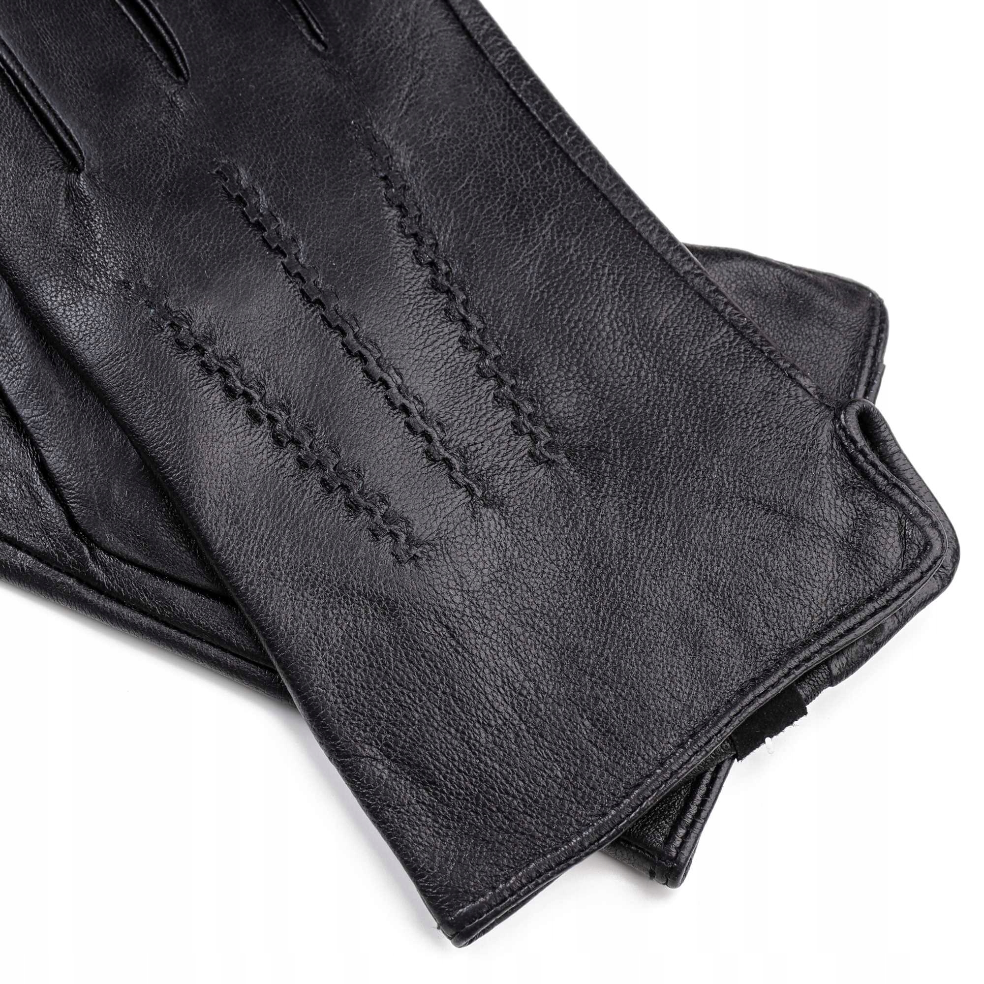 RĘKAWICZKI MĘSKIE SKÓRZANE SKÓRA CIELĘCA NA MISIU Rodzaj pięciopalczaste