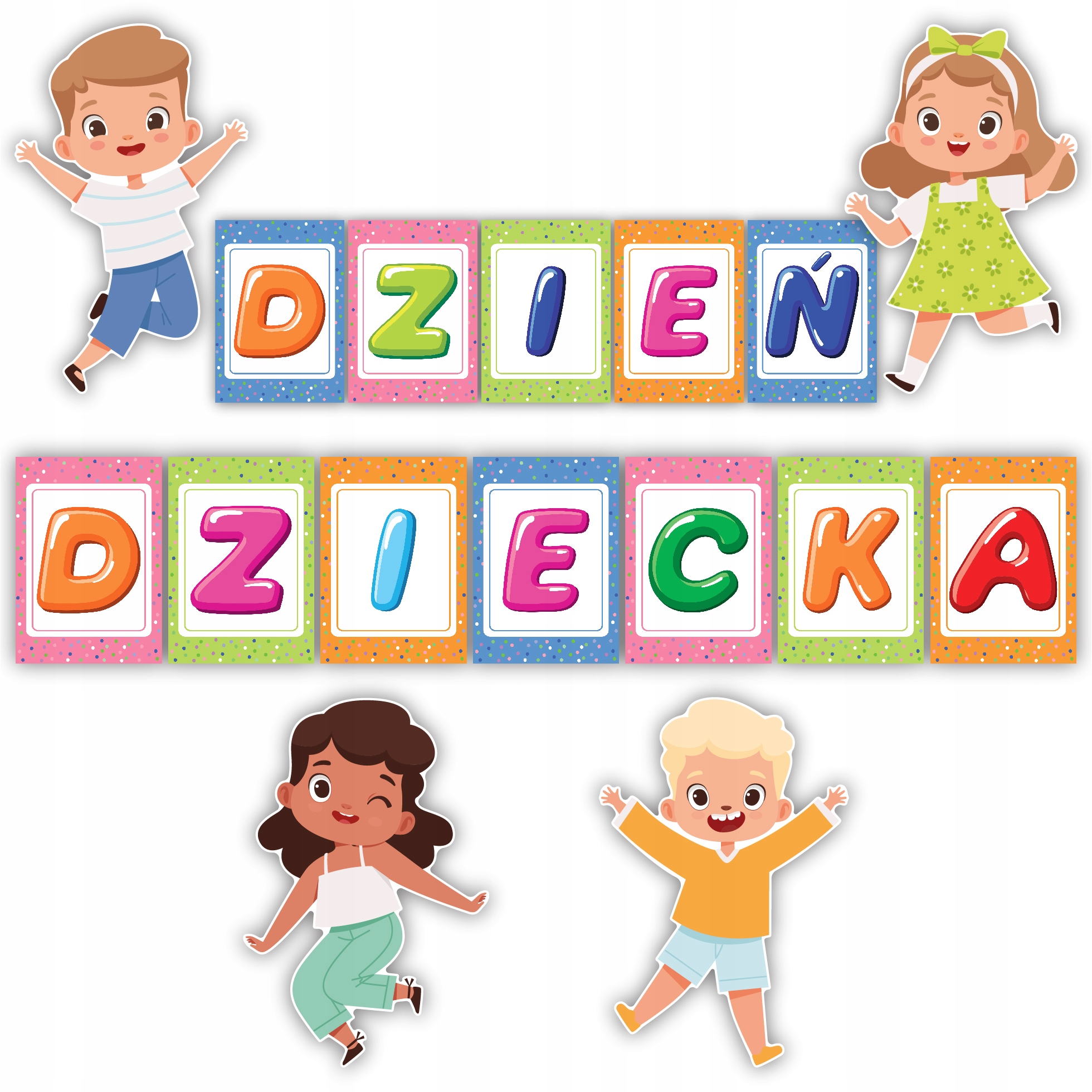 

Dekoracja przedszkole szkoła Dzień Dziecka Duża w2