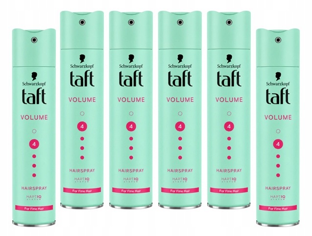 Taft Lak na vlasy 250 ml Schwarzkopf Volume 4 Haptiq Silný 6 kusů