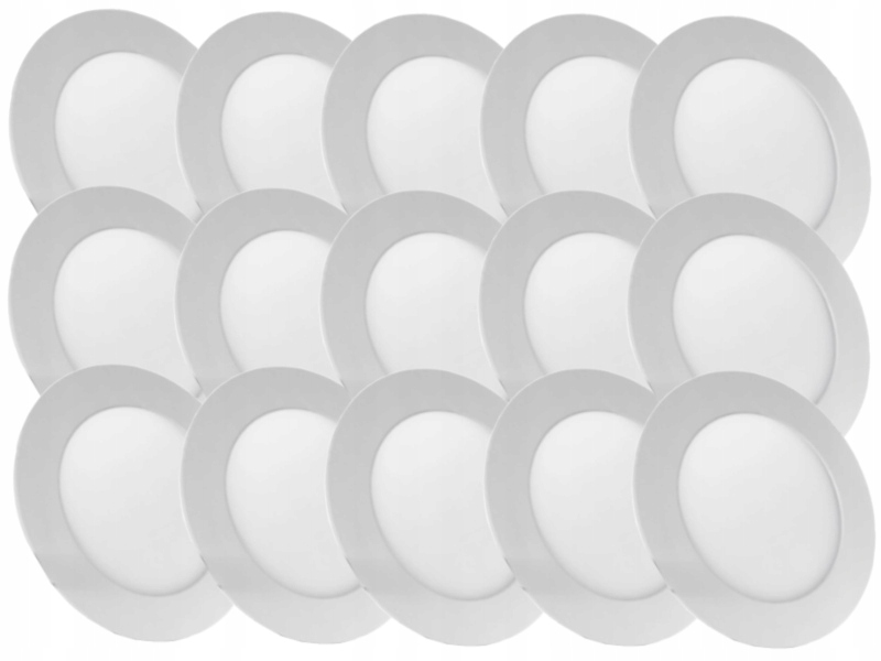 15x Moderní svítidlo Stropní panel Slim Led 6W Studená barva 6500K