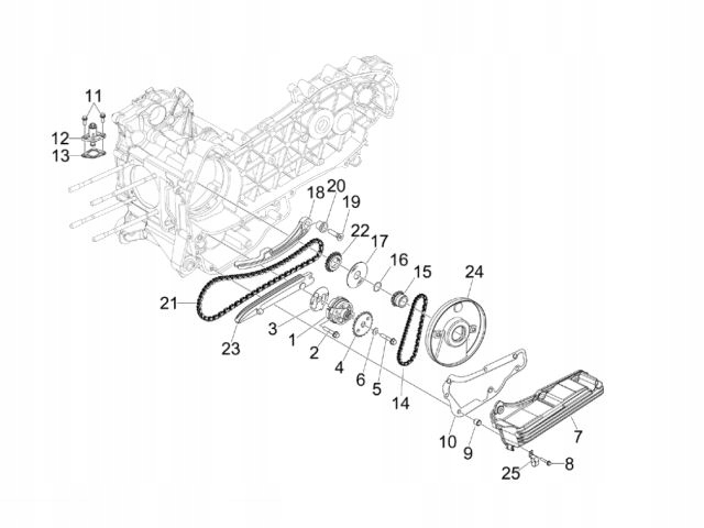 POKRYWA ROZRZADU USZCZELNIACZ WALU PIAGGIO VESPA Part number 847116