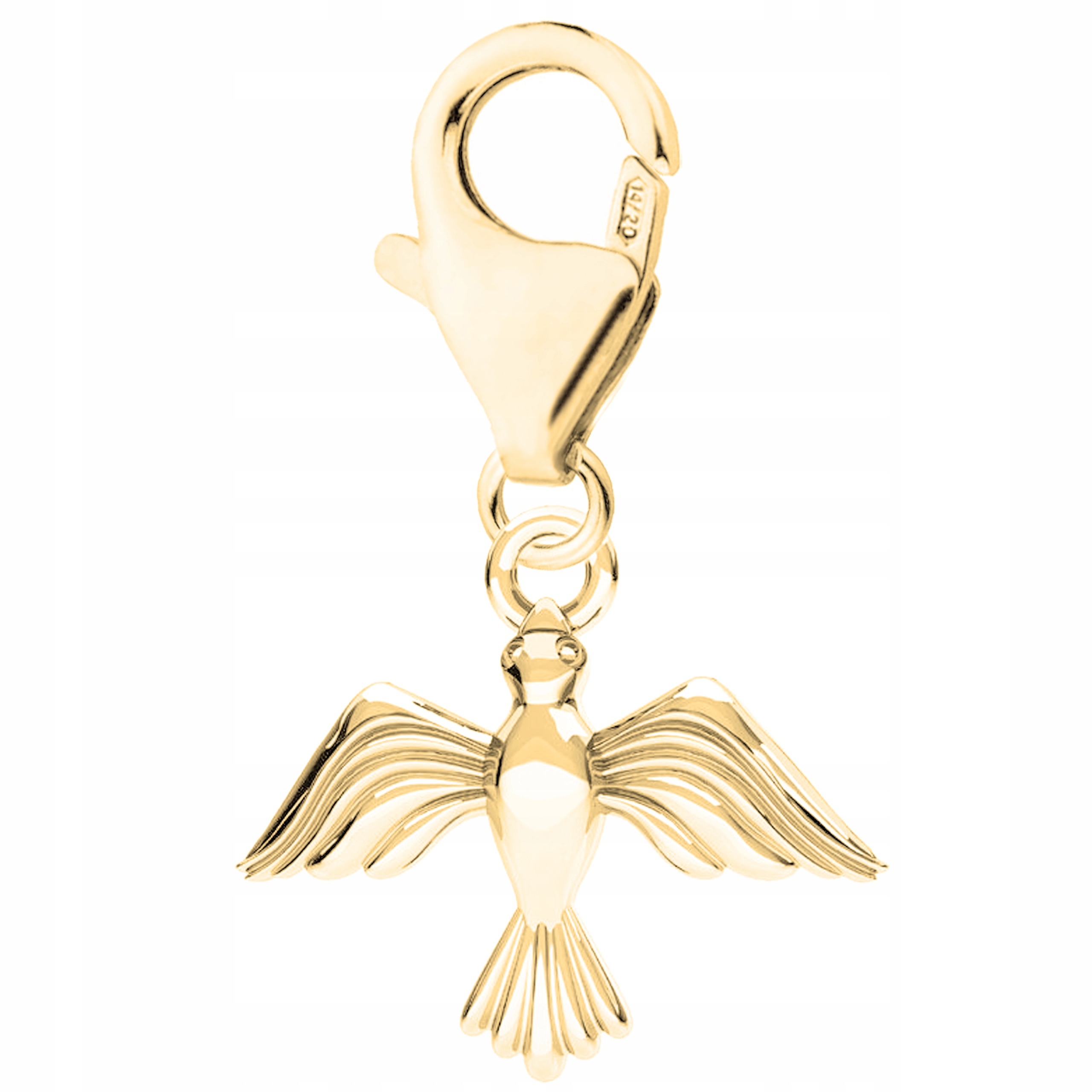 Zlatý přívěsek visací Ptáček stříbro 925