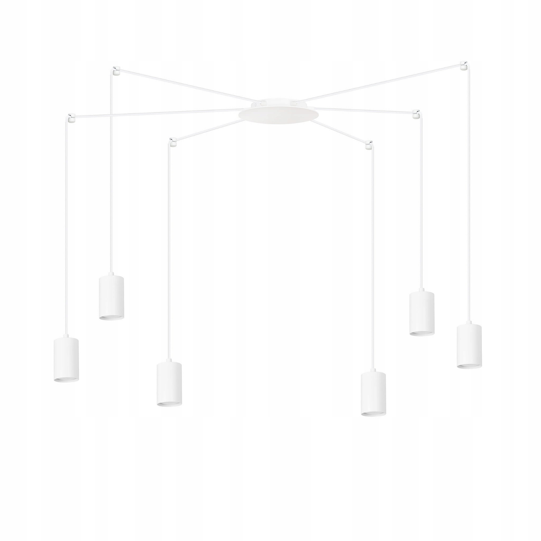 Emibig Lustr Traker 6xGU10 30W Bílý kovový Led nastavitelný