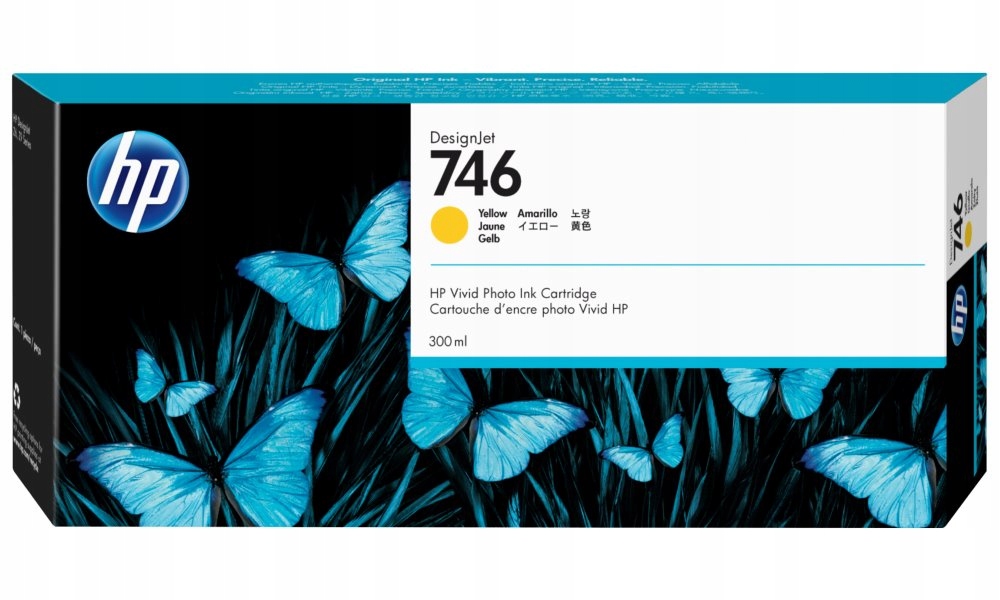 Hp inkoustová kazeta P2V79A, Hp 746, žlutá, 300ml, DesignJet Z6, Z9+