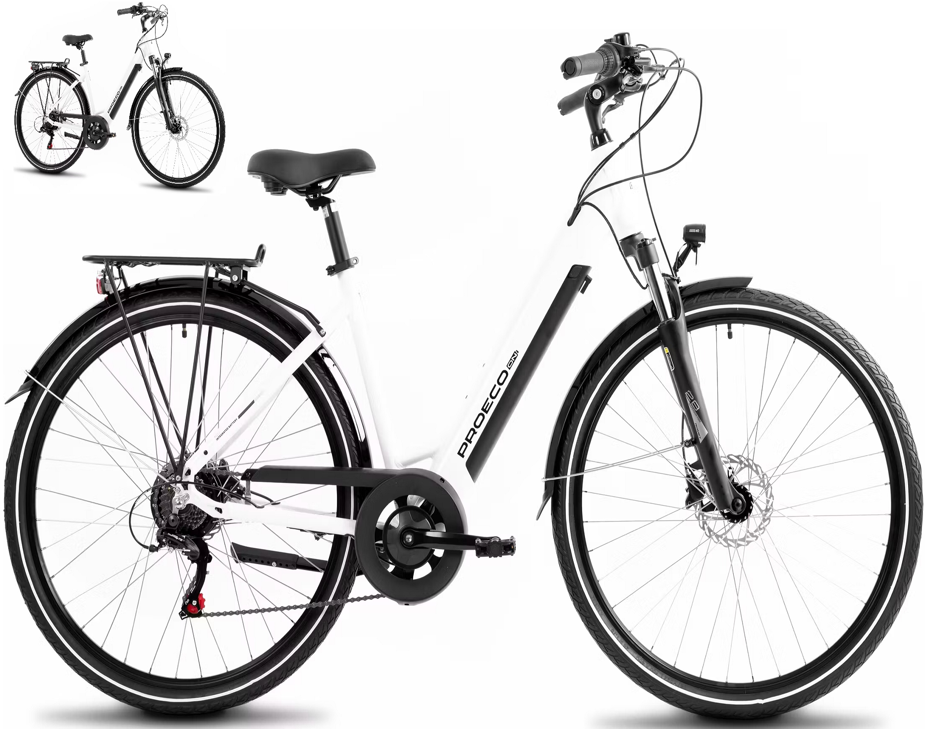 Rower elektryczny Romet Proeco Wave An 1.0 M 17" 250W bateria 504Wh