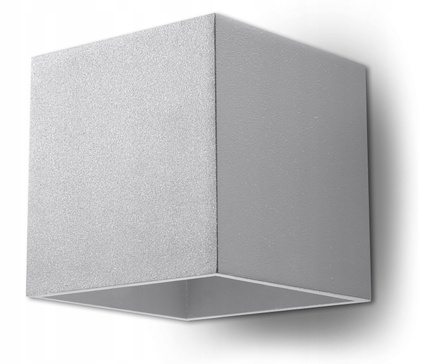 Kwadratowa lampa ścienna LED kinkiet JOSHUA szary