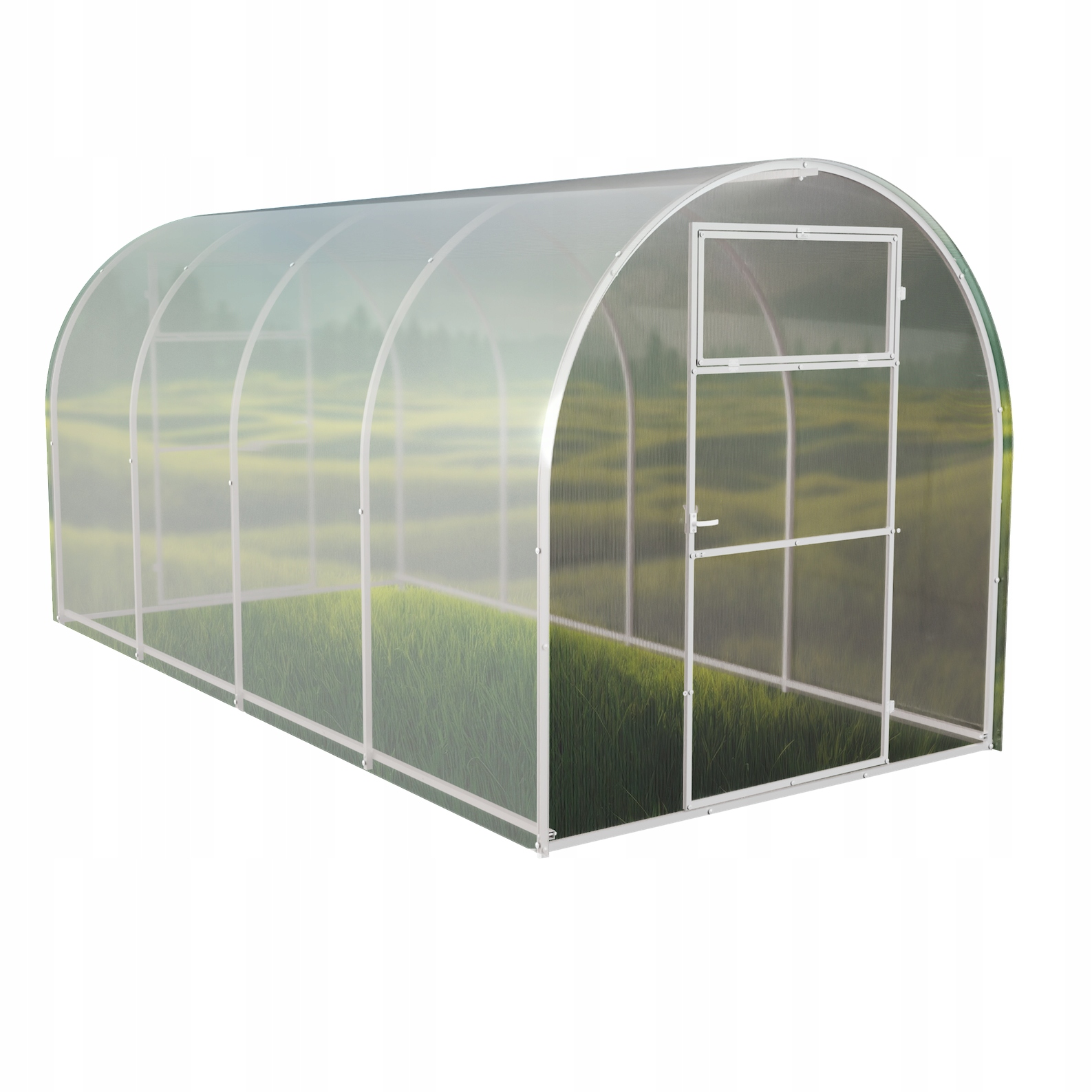 Szklarnia z poliwęglanu Tunel ogrodowy 2x8 m profile 20x20 poliwęglan 6mm