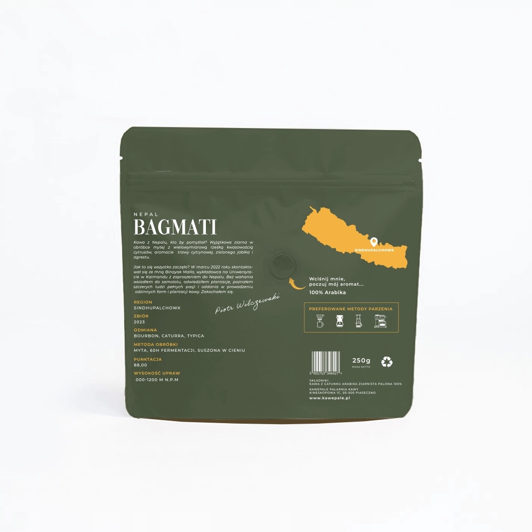 Káva zrnková Arabica KawePale Nepal Bagmati 250 g