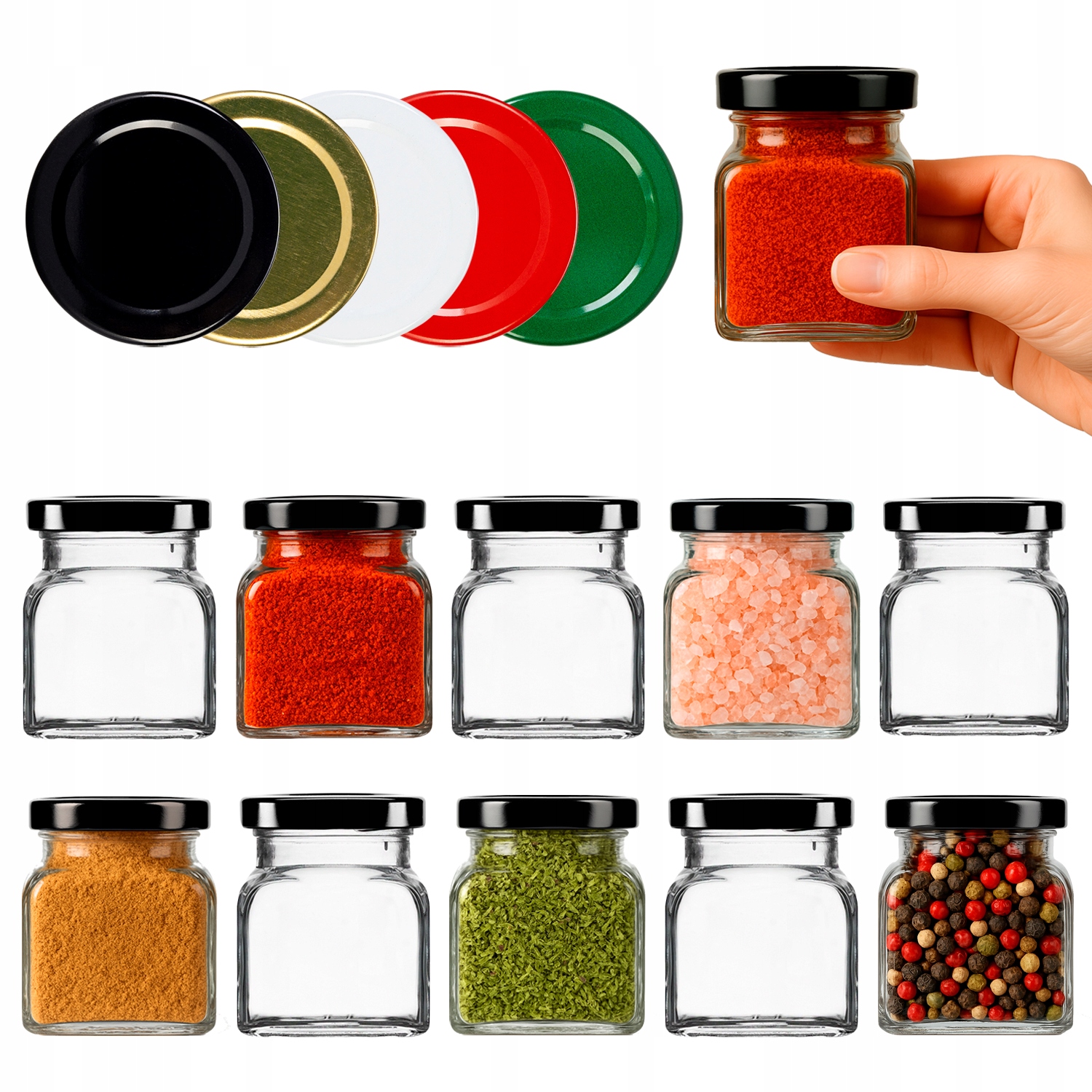 50 x Sklenice Na Zavařeniny Koření Med Džemy Džemy 120ML Malé Sklenice