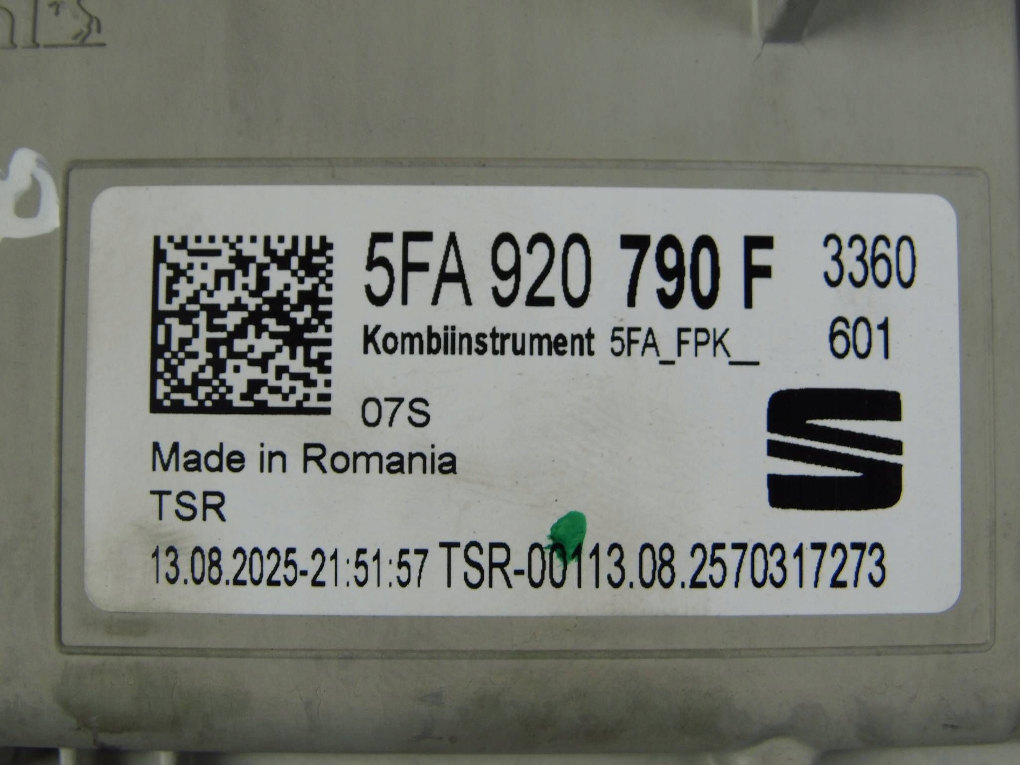 Cupra Formentor Seat Leon IV 1.5 TSI dials 5FA920790F