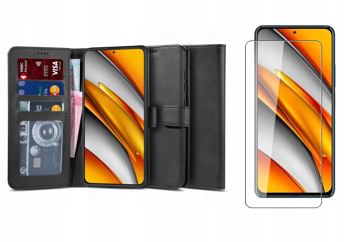 Etui Wallet 2 + Szkło Płaskie do Xiaomi Poco F3