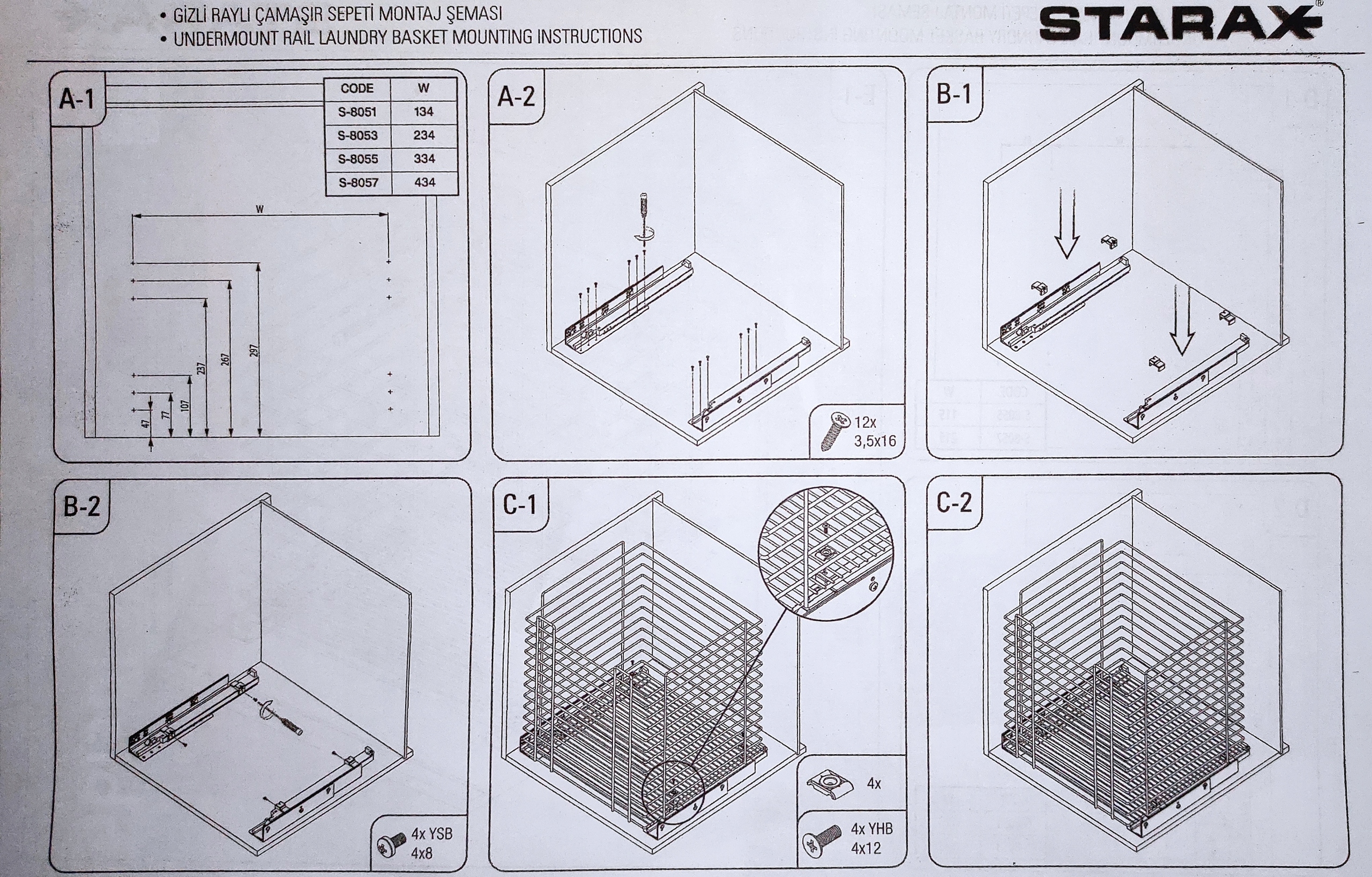 KOSZ NA BIELIZNĘ 60 PROWADNICA BLUM CHROM Producent Starax