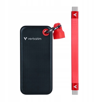 Verbatim Ssd Zewnętrzny Pocket Ssd Black/Red 1000GB, czerwony, M.2, 32192