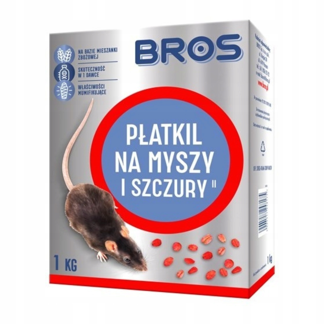 

Bros Płatki Preparat Trutka na myszy szczury, 1 kg