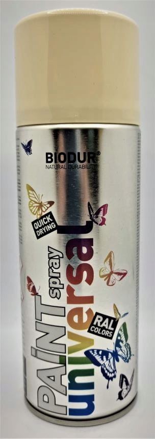 SPRAY farba BIODUR 400ml KOŚĆ SŁONIOWA RAL 1015 Kod producenta 1015