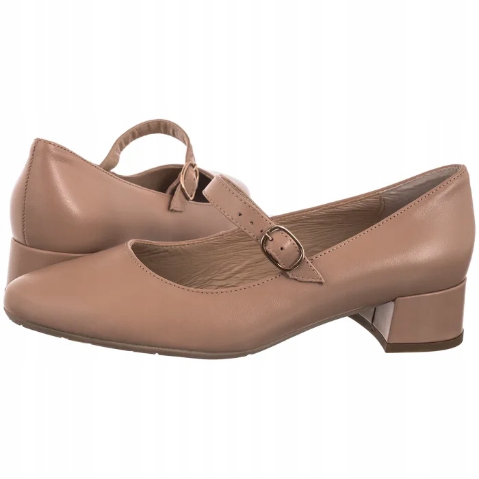 Dámské polobotky Polobotky na podpatku Ryłko Béžové D3201__ _1IG