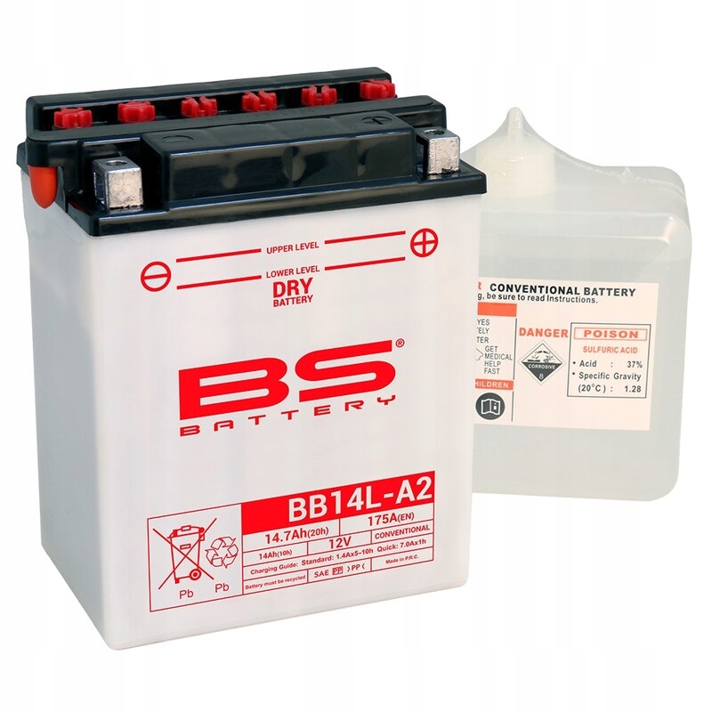 Bs Battery Vysoko výkonná batéria s kyselinou BB14L-A2 310569