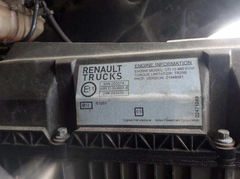 KOMPLETNY SILNIK RENAULT VOLVO GAMA T DTI 13 480 E6 Typ samochodu Samochody ciężarowe