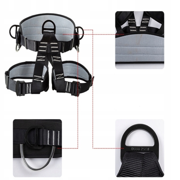 Szelki bezpieczeństwa do wspinaczki na drzewouprząż do wspinaczki skałkowej Rozmiar uniwersalny