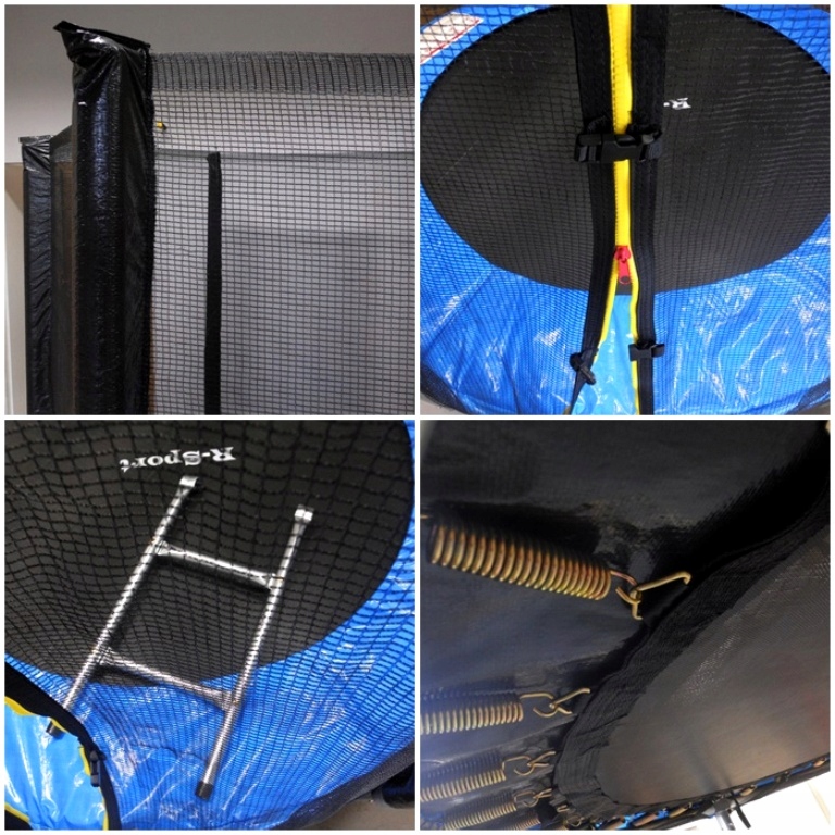 TRAMPOLINA OGRODOWA 8FT 252CM DRABINA R-SPORT Maks. obciążenie 100 kg