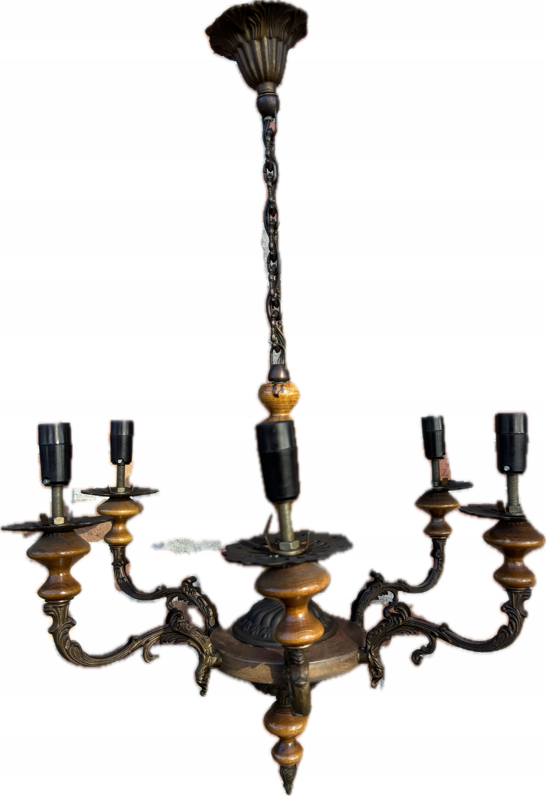 ciekawy ŻYRANDOL 6 ramienny PRL