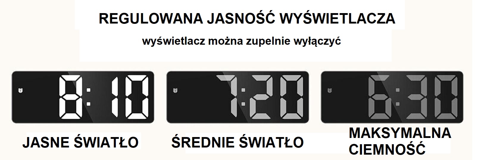 ZEGAR ELEKTRONICZNY LED BUDZIK ZEGAREK Z ALARMEM B Marka inna