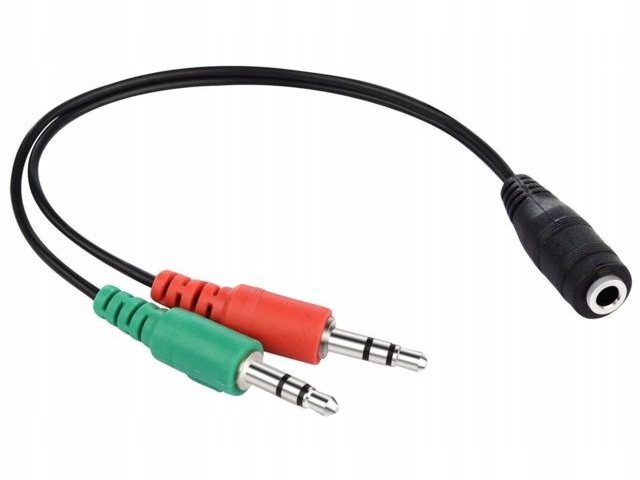 Adapter Jack 3,5mm 4 PIN słuchawki + mikrofon