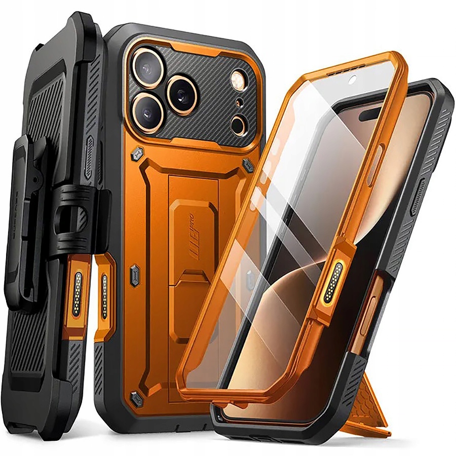 Pouzdro pancéřové Supcase pro iPhone 17 Pro Max, na opasek s opěrkou Stand (CC)