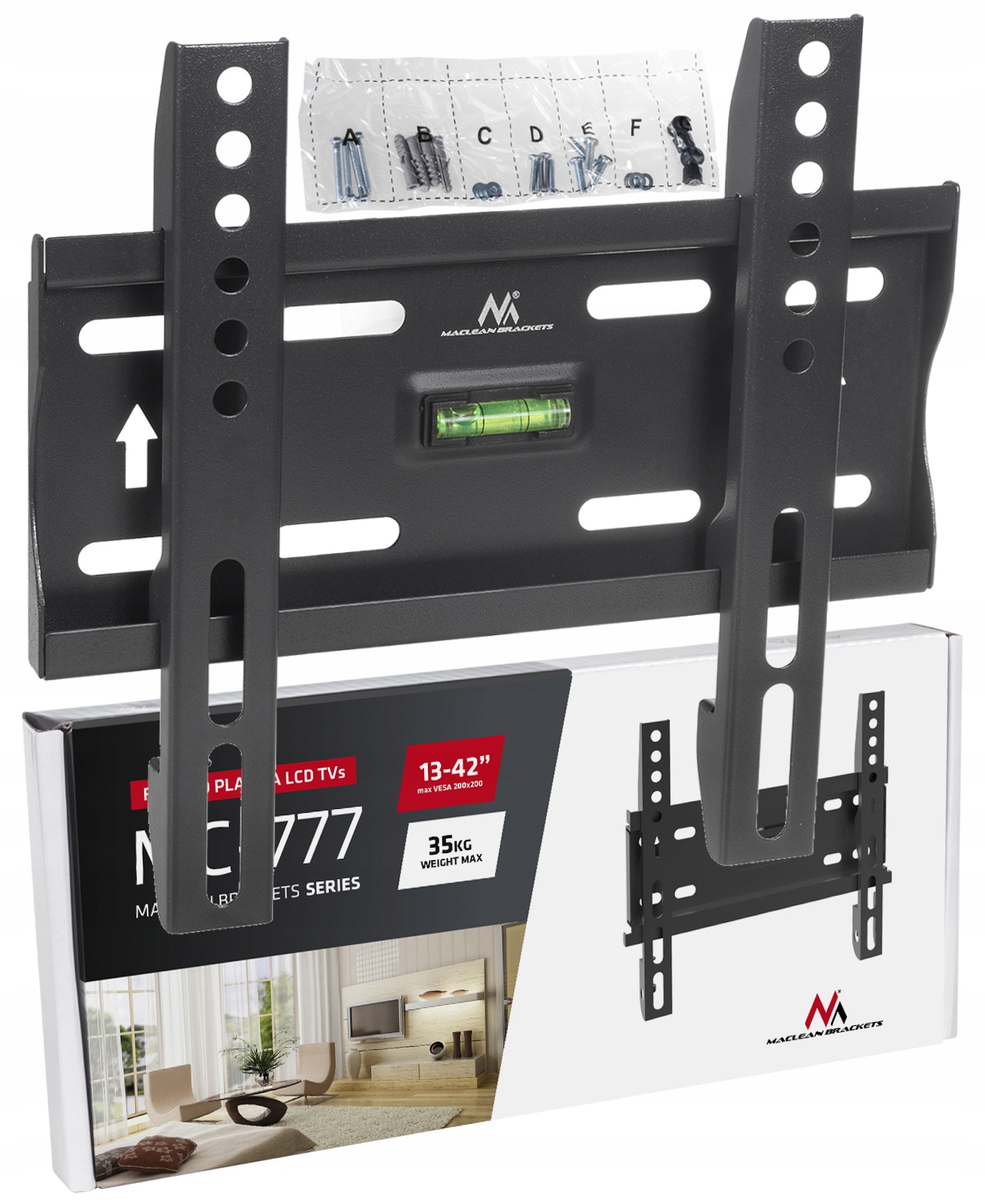 UCHWYT WIESZAK do TELEWIZORA LCD LED OLED do 42''