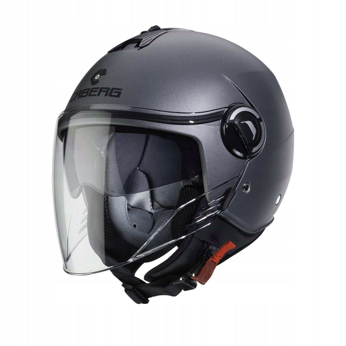 Caberg Otvorená Prilba Jet S Blendou Model Riviera V4X Farba Šedá Matná Gunmet
