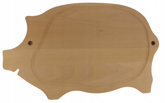 

deska do krojenia drewniana przekąski 40x24 świnka