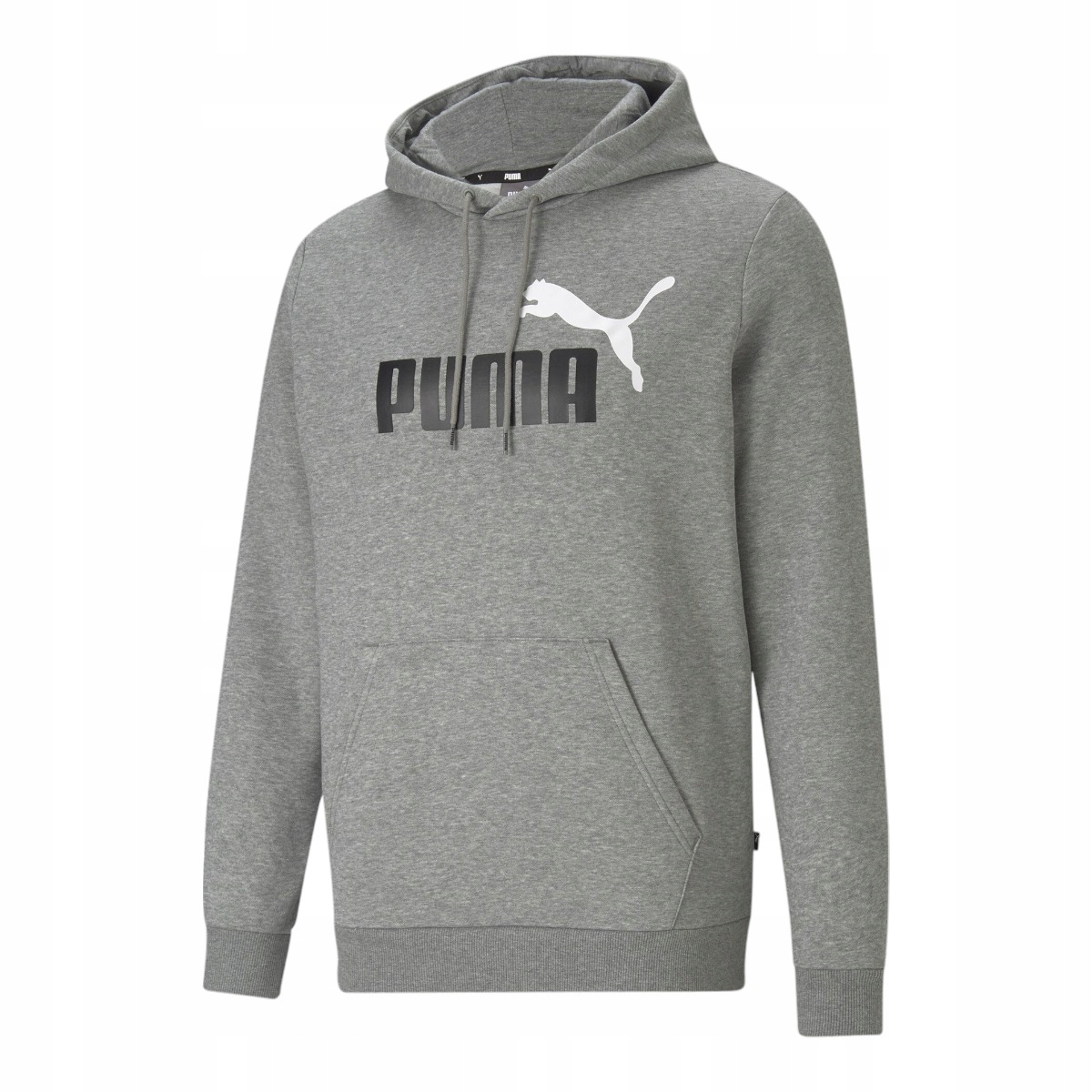 Puma Bluza Męska Z Kapturem ESS+2 Col Big Logo Hoodie Szara r.XL