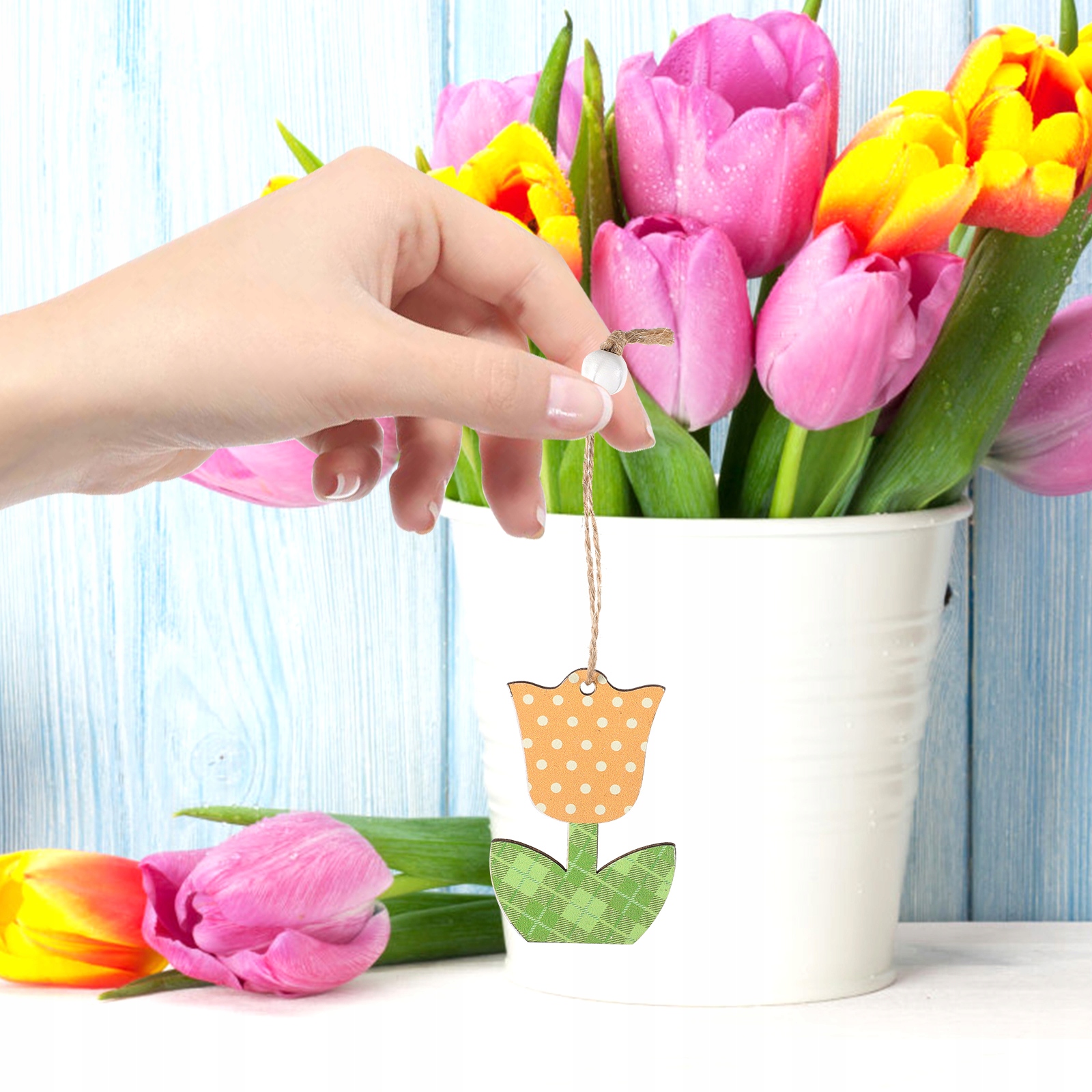 DEKOR TULIPANY OZDOB WIOSENNE DRZEWA DREWNIANE Liczba elementów w zestawie 0