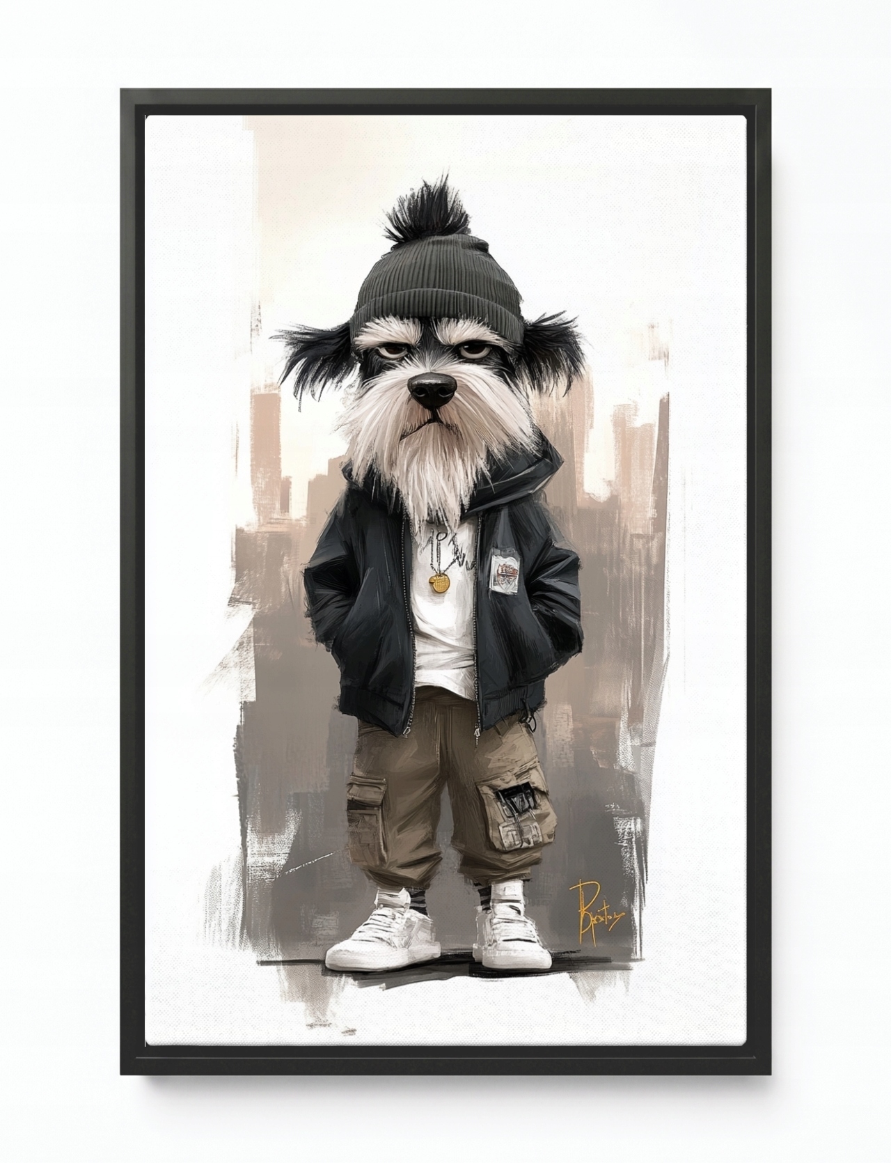 Obraz Rám Americký Box Pes Hip-hop Street Urban Gangster 40x60
