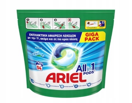 Levně Ariel All in 1 Alpine Kapsle na praní 54 kusů